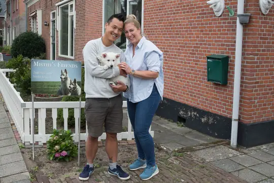 Zwitserse witte herder pup Rhea Denali bij vertrek